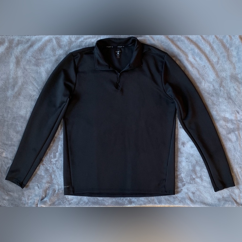 Layer 8 Black Qwick Dry Quarter-Zip Pullover
